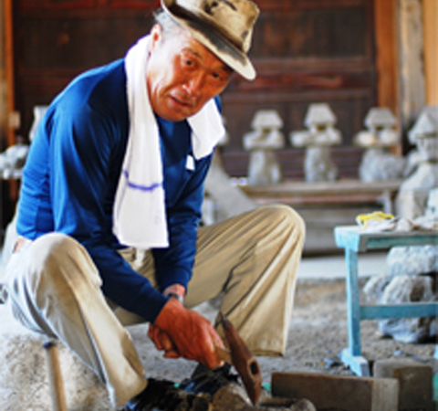 豊島石彫刻体験